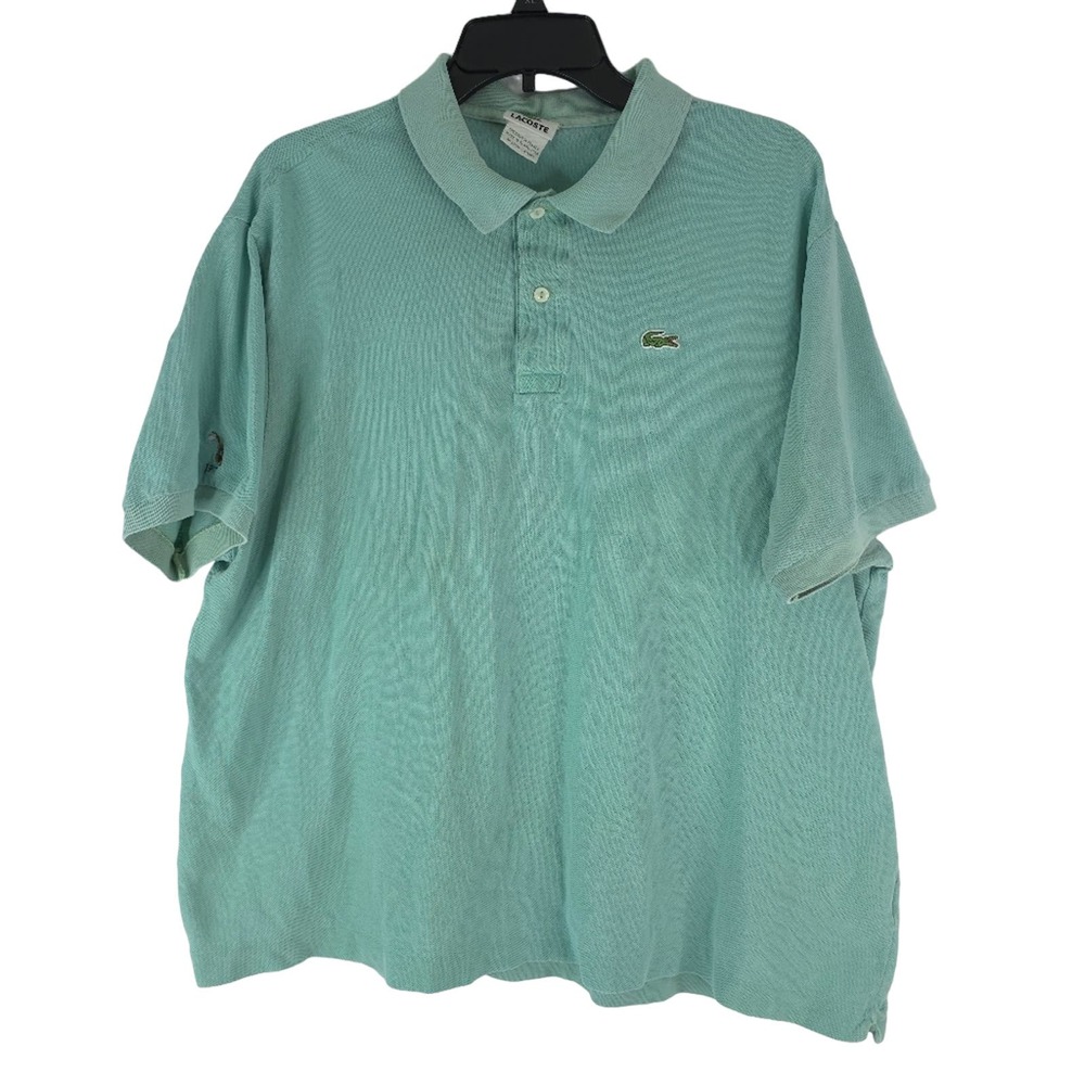 Lacoste Polo Shirt Men Size 8 3XL Mint Green‎ Casual Preppy 5191L Classic Fit